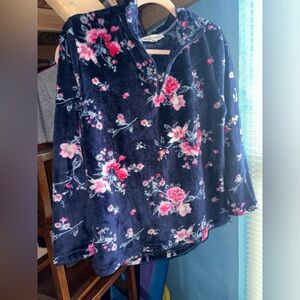 Wallflower Navy Floral Hoodie